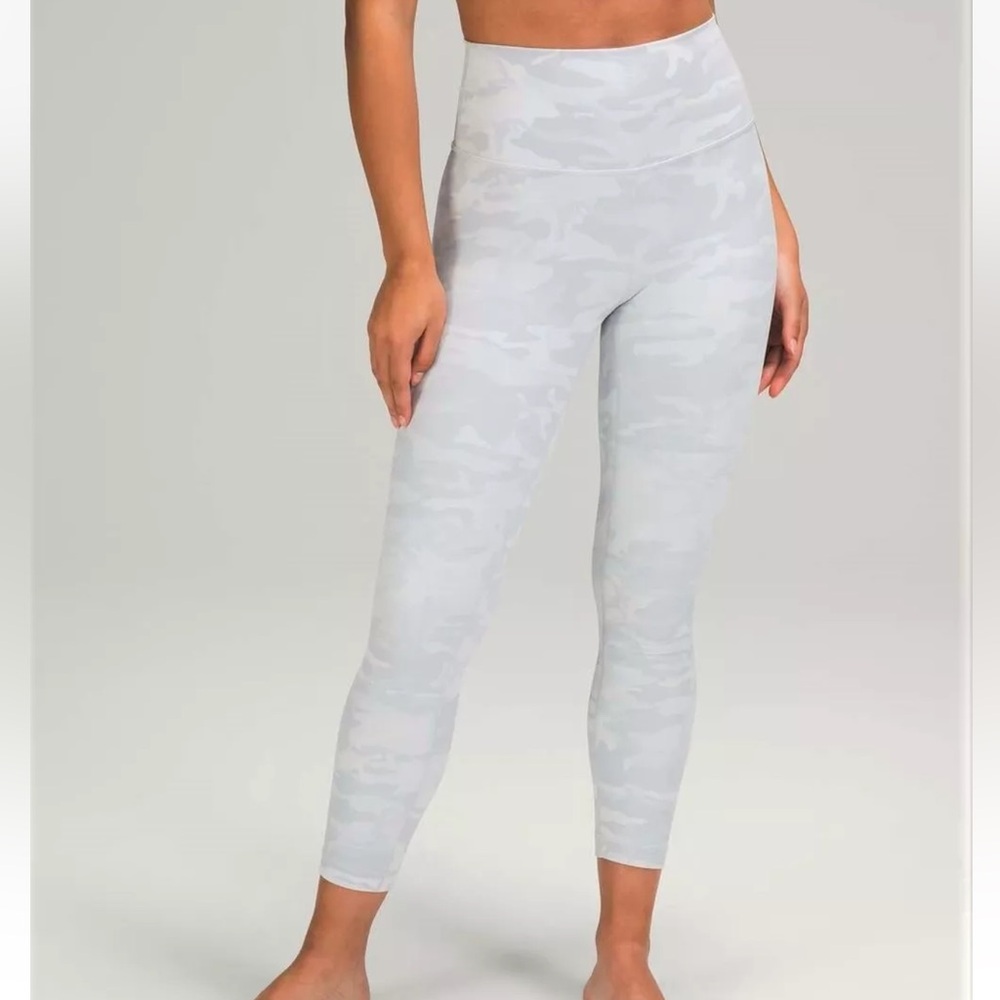 lululemon athletica Light Gray Camo High-Rise Leggings